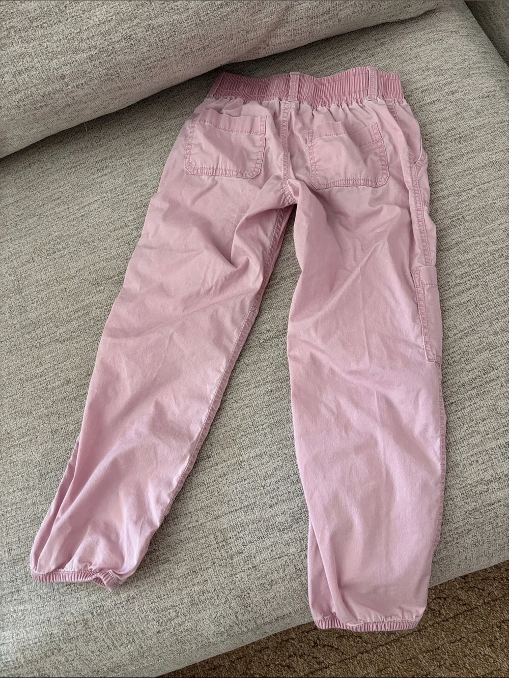 abercrombie kids light pink cargo jogger pants